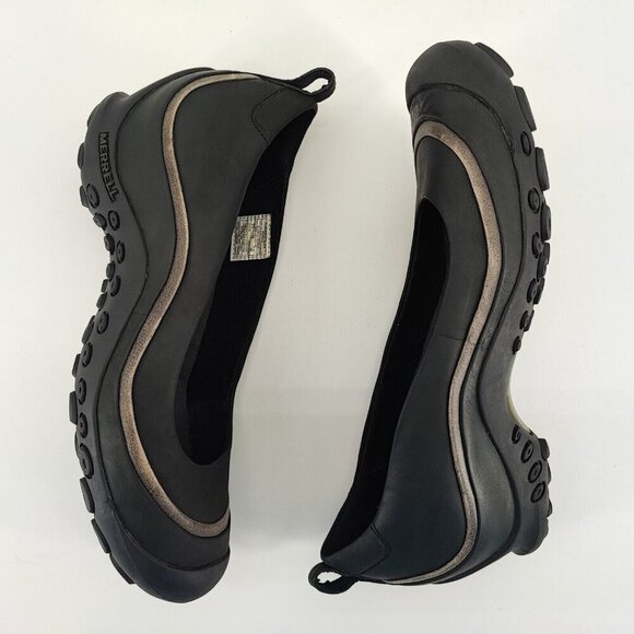 Merrell Woman's Plaza Ballet Black Leather Slip On Ortholite Shoes Size 8.5 - Picture 5 of 9